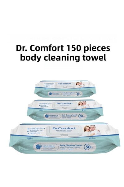 Gök Sports منشفة تنظيف منطقة العجان والجسم من دكتور كومفورت، 150 قطعة