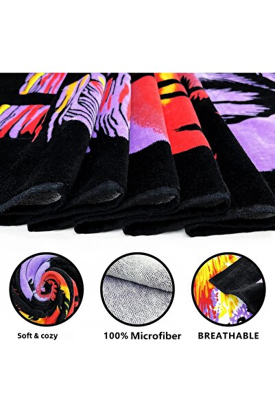 Elmas Dizayn Special Design Bath Beach Sports Towel 80*150 cm Water Absorbent Microfiber Quick Drying Single Cat