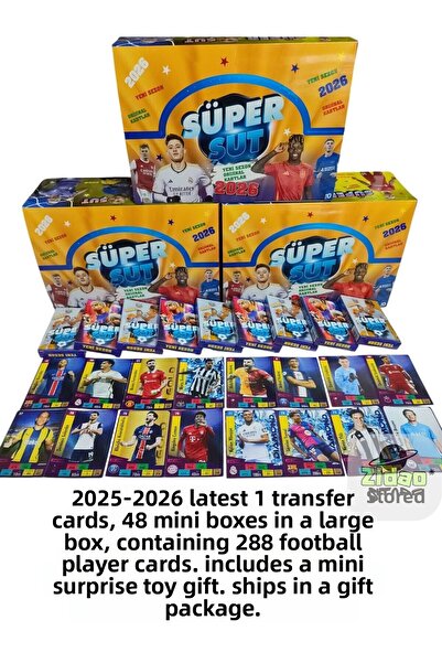 Emrah Gültekin بطاقات لاعبي كرة القدم للموسم الجديد سوبر شوت 2026، 48 صندوقًا...