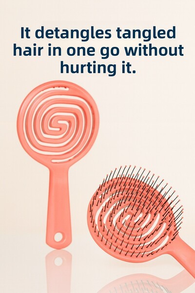 obrigado Pro Τρισδιάστατη Οβάλ Βούρτσα Μαλλιών ροζ 1 τεμάχιο