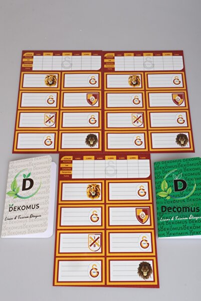 Galatasaray ΣΗΜΕΙΩΣΗΣΧΟΡΤΗΡΙΟ DEKOMUS ΚΑΙ ΕΤΙΚΕΤΑ ΣΧΟΛΗΣ ΜΕ ΕΙΔΟΠΟΙΗΣΗ 24 ΤΕΜ...