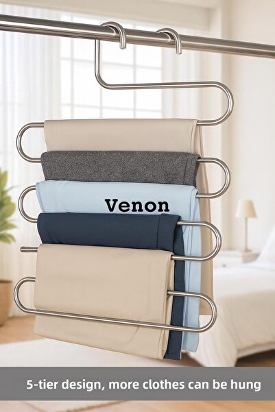 YSC HOME 2 bucăți în dulap 5 straturi pantaloni eșarfă șal umeraș 5 straturi