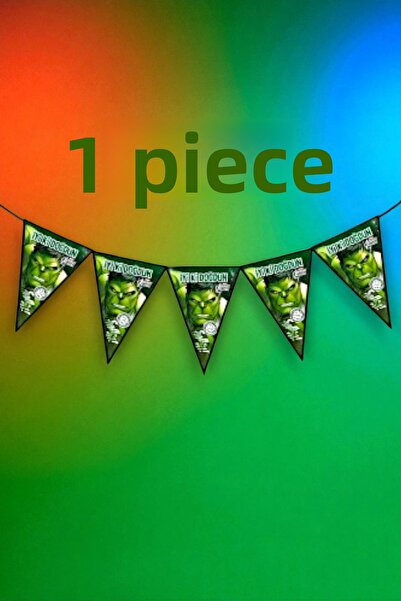 partylady 1 قطعة راية بتصميم هالك - زينة قابلة للتعليق للحفلات والفعاليات