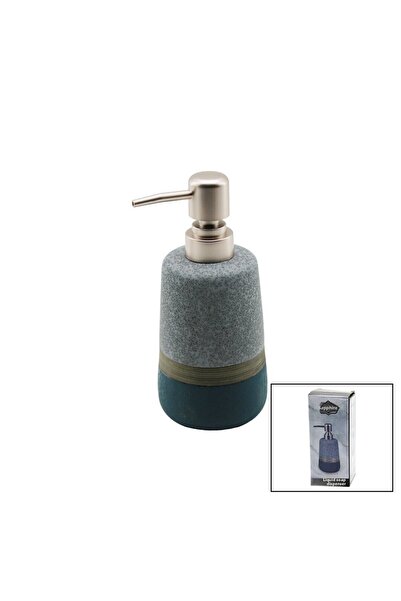 Go İthalat Ocean Blue - Gray - Brown - Matte Pattern Ceramic Liquid Soap Dispenser (5273)