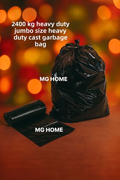 MG HOME كيس قمامة صناعي ثقيل لنقل البضائع، سميك ومتين، سعة 2400 كجم، أسود، حج...