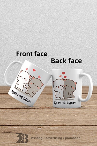 3B BASKI REKLAM PROMOSYON My Love Is Your Love Porcelain Mug-3Başkim099
