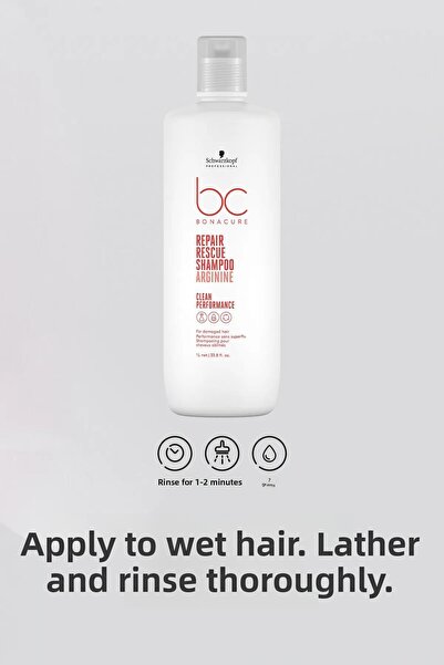 Bonacure 1000ml Bc Clean Emergency Rescue Shampoo