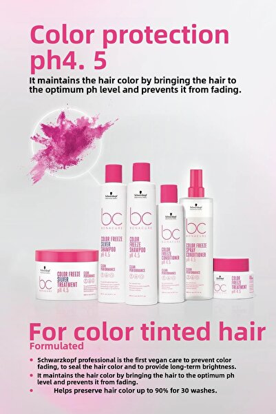 Bonacure Bc Clean Color Protective Silver Reflection Ph Shampoo 250ml |   Blocks Unwanted Shades, Ashy