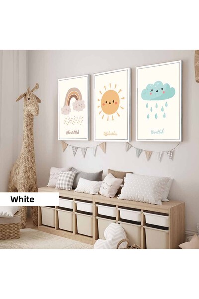 Harikabirev Cameră pentru copii Living Room-Minimalist Modern Boho SOARE-NUBL...