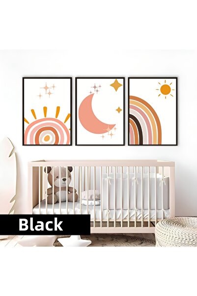 Harikabirev Children's Room Living Room-Minimalist Modern Bohemian Pink Moon ...