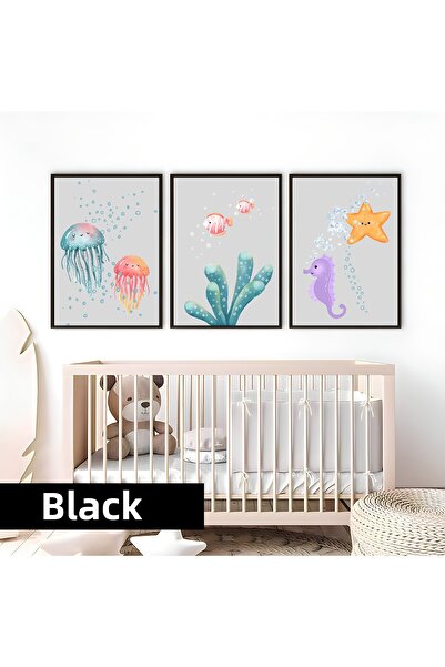 Harikabirev Camera copiilor Living Room-Minimalist Modern Bohem MODEL SUBMARIN | 3L MDF AHMDF CU CADRU DIN LEMN