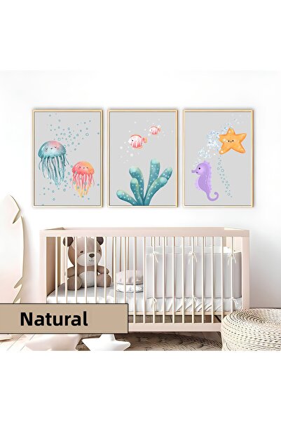 Harikabirev Camera copiilor Living Room-Minimalist Modern Bohem MODEL SUBMARIN | 3L MDF AHMDF CU CADRU DIN LEMN