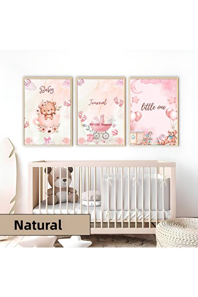 Harikabirev Camera copiilor Living Room-Minimalist Modern Boho BABY PINK | 3L MDF AHMDF CU CADRU DIN LEMN