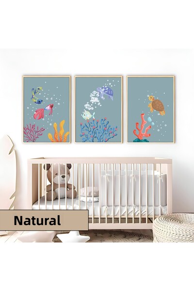 Harikabirev Camera copiilor Living Room-Minimalist Modern Bohemian SUBMARINE | 3L MDF AHMDF CU CADRU DIN Lemn