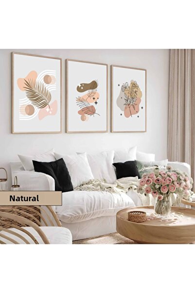 Harika bir ev Camera copiilor Living Room-Minimalist Modern Boho CREM PLANTAT...