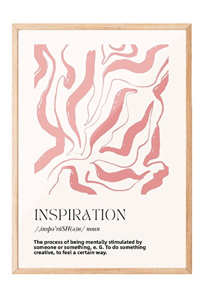 Zestia Tablou cu ramă din lemn, Scânteie de inspirație, Poster pentru decorul...