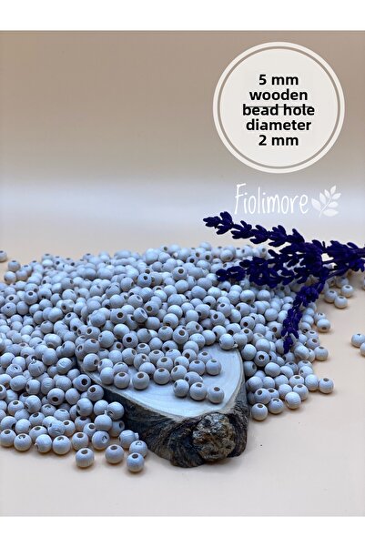 Fiolimore Mărgele din lemn brut de 5 mm (25 grame, 315 bucăți) Diametru gaură...