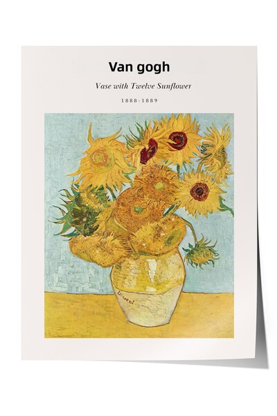 Zestia Αφίσα χωρίς πλαίσιο, Πίνακας από τον Βίνσεντ Βαν Γκογκ με ηλιοτρόπια, ...