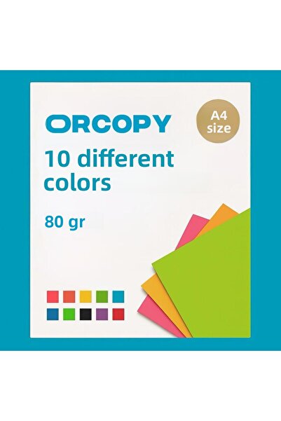 orbak A4 10 Color Photocopy Paper 100 Sheets Pack
