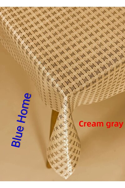 Blue Home Wicker Lace Look Wipeable Easy to Clean Non-Slip Liquid-Proof Pvc Tablecloth