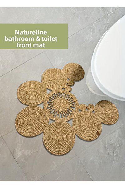 sfb Σφουγγαρίστρα μπάνιου από άχυρο από γιούτα Σφουγγαρίστρα μπάνιου Σφουγγαρίστρα μπροστινής τουαλέτας Σφουγγαρίστρα τουαλέτας διπλής όψης Ανθεκτικό στην υγρασία