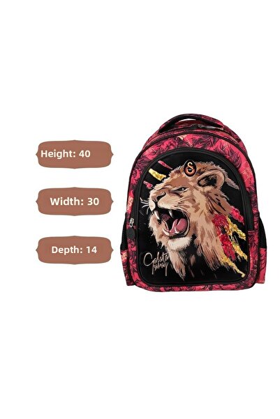 Galatasaray "Roaring Arslan" School Bag, Double Eyed Pencil Bag, Thermos Flask in Special Box
