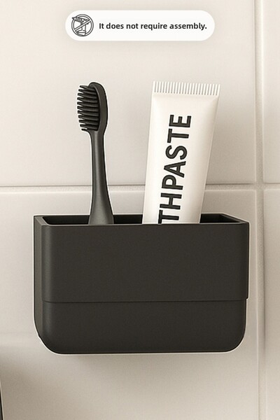 Prima Nova Moliette Αυτοκόλλητη Θήκη Οδοντόβουρτσας - Μαύρο