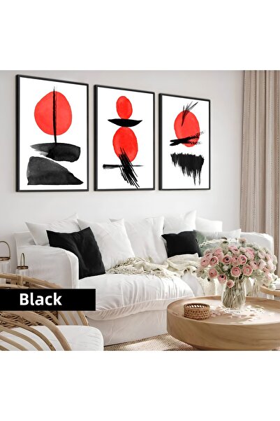 Harikabirev Children's Room Living Room-Minimalist Modern Bohemian Black-Red ...