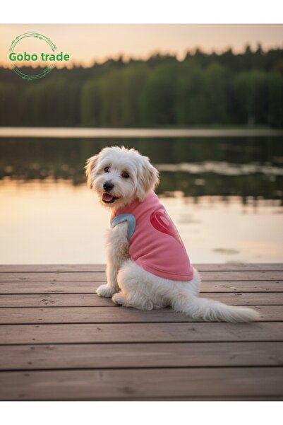 Gobo Candy Pink Color Cat and Dog Outfit Dress Love Printed Large/L/Size 3