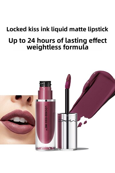 M.A.C أحمر شفاه سائل غير لامع مقاوم للماء من OPULENCE Locked Kiss Ink يدوم حت...