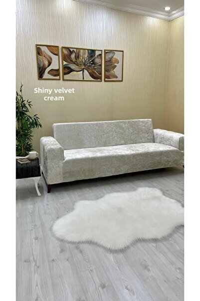 EJMEL غطاء أريكة مخملي مرن لـ 3 أشخاص، غطاء كنبة، غطاء سرير قابل للطي، مرن