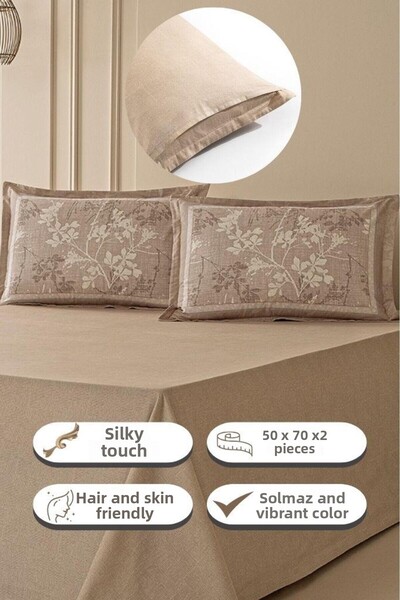 Karna Home LaVella Συλλογή Μαξιλαροθήκες 2 τεμαχίων - Ανοιγόμενη Πόρτα με Λουλούδια 50Χ70