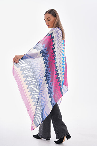 Axesoire 15216 Stripe Patterned Lilac Shawl