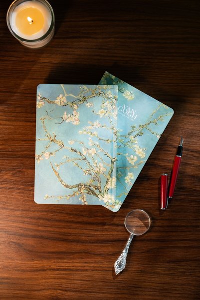 Be Online Art Collection Van Gogh Almond Blossom Not Defteri - Sert Kapak A5 Noktalı Defter 14x21 cm