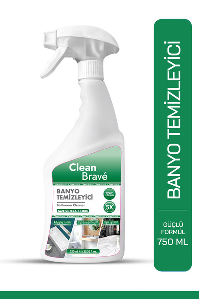CleanBrave Banyo Temizleyici ve Kireç Çözücü Sprey Ultra Güçlü Formül Duşakab...