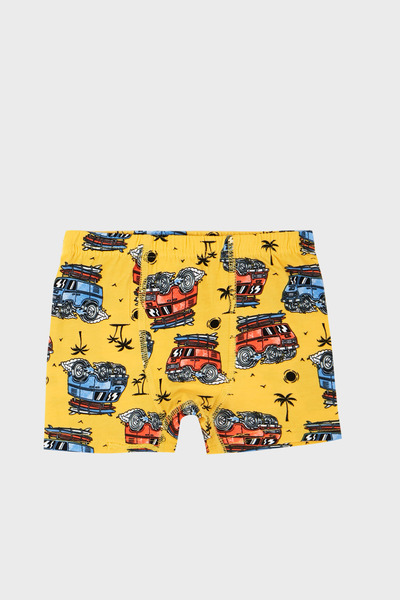 Lela Boy's Patterned Stretch Cotton Boxers - Pack of 56651007CAR