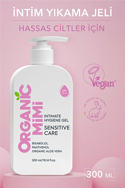 ORGANİC MİMİ İntim Yıkama Jeli Hassas Bakım 300 ml – Genital Bölge Temizleyici, Kadın Hijyen