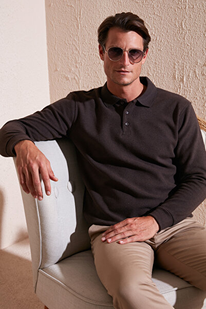 Buratti Памук смес Regular Fit Поло яка пуловер мъжки POLO YAKA KAZAK 456223