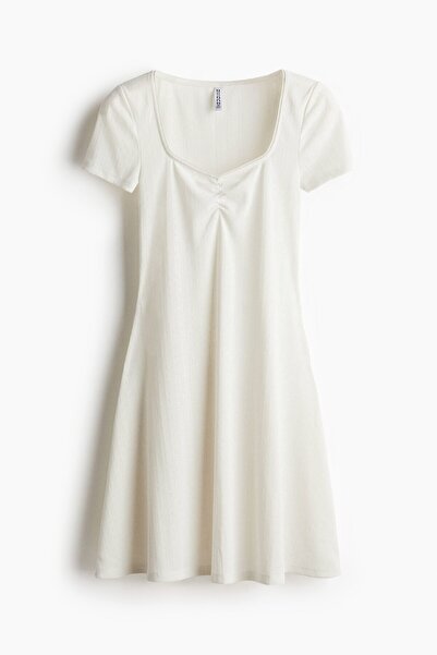 H&M Delik Desenli Jarse Elbise