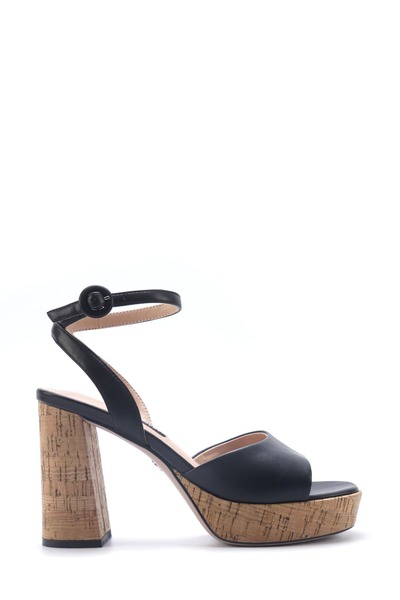 Nine West LALIE 5FX Μαύρα γυναικεία πέδιλα με τακούνι