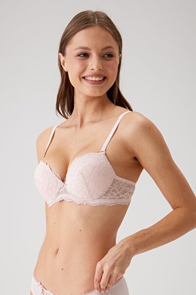 Pierre Cardin Γυναικεία πούδρα 6200 Madrid Underwire Δαντελένιο σουτιέν χωρίς υποστήριξη (PLUG - ΜΕ λουράκι)