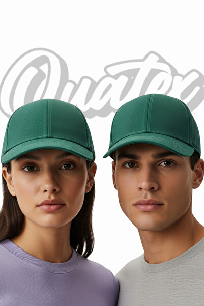 QUATEX Basic Hat 2 Pack – Green 100% Cotton Gabardine Unisex Model