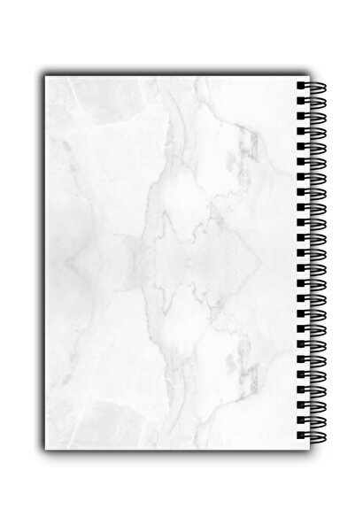 MG Office A5 Marble Notebook - Vellum - MG Office - Metallic spiral, 80 sheets, thick paper, soft cover