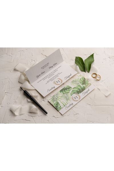 ERDEM DAVETİYE Düğün, Nişan, Nikah Davetiyesi (50 Adet) 9246