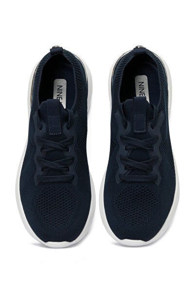 Nine West Navy Blue ADAS 3FX Women's Slip On Shoes