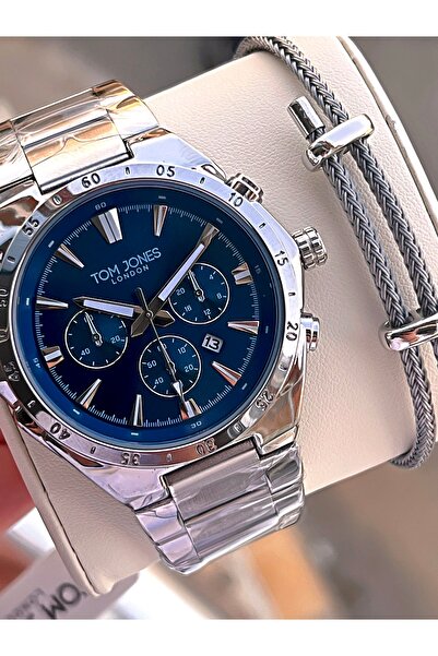 Tom Jones Nişan Damat Saati Celik Renk Atmaz Kordon 3atm Su Geçirmez Kol Saat...