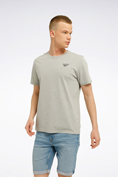 Reebok Ri Left Chest Logo Gray Men's Short Sleeve T-Shirt