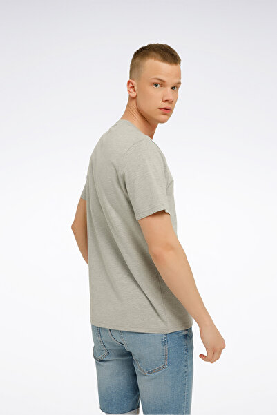 Reebok Ri Left Chest Logo Gray Men's Short Sleeve T-Shirt