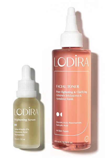Lodira Cosmetic Koyu Leke ve Gözenek Önlemeye Yardımcı Bakım Seti 200 ml+30 ml