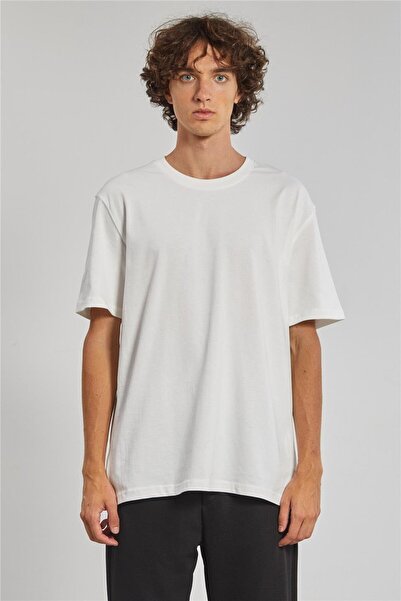 BARRELS AND OIL Basic t-shirt - ecru